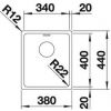 Кухонная мойка Blanco ANDANO 340-IF 518307 Нерж Сталь Зерк