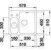 Кухонная мойка Blanco STATURA K 550-U 514054 Нерж Сталь Зерк