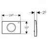 Кнопка для інсталяції Geberit Delta15 115.109.11.1 біла