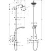 Душевая система Hansgrohe Croma 100 Showerpipe 27169000