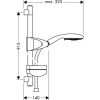 Душевой гарнитур Hansgrohe Raindance E 100 AIR 3jet/Unica'D 27881000