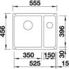 Кухонная мойка Blanco SUBLINE 350/150-U 514525 Белый Мат