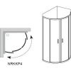 Душевой уголок Ravak Rapier NRKKP4-90 3L470100Y1 белый+transparent