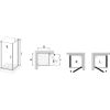 Душевой уголок Ravak Elegance ESKRS-80 хром+transparent