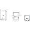 Душевые двери Ravak Elegance ESD2-110 0HVD0100Z1 белый+transparent