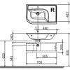 Тумба Ravak SDU Praktik U X000000154 L береза/белый