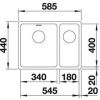 Кухонная мойка Blanco Andano 340/180-U 518317 Нерж Сталь