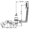 Сифон для ванны Sanit 35.038.00.S000  (с цепочкой)
