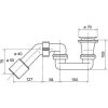 Сифон  для душового піддону D50 Sanit 34.021.00.0000 (під пробку)