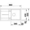Кухонная мойка Blanco METRA 5 S 517348 Серый Беж