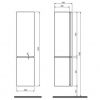 Пенал Kolo Varius 88116 белый глянец