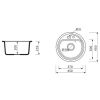 Кухонна мийка Marmorin Vask 260803012 black metalic