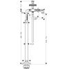 Смеситель для ванны Axor Montreux 16547820 Шлиф. Никель