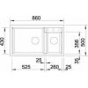 Кухонная мойка Blanco METRA 9 513273 Антрацит
