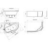 Акрилова асиметрична ванна Ravak Rosa II 150x105 R CJ21000000