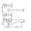 Смеситель для ванны Armatura Symetric 348-710-00