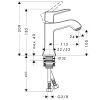 Смеситель для умывальника Hansgrohe Metris Classic 31077000