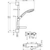 Душевая система Hansgrohe Croma 100 Multi/Ecostat 1001 SL Combi 27086000