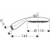 Ручной душ Hansgrohe Raindance E 100 AIR 1jet/Porter'D 27573000