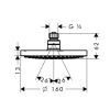 Верхний душ Hansgrohe Croma 160 27450000