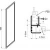 Нерухома душова стінка Ravak Supernova PSS-75 195 940301O2Z1 білий+transparent