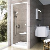 Душевые двери Ravak Pivot PDOP1-80 03G40101Z1 белый/белый+transparent