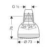 Верхний душ Hansgrohe Croma 1jet 28492000