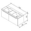 Тумба Ravak SD Classic 1300 X000000425 Espresso/Белый