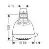 Верхний душ Hansgrohe Croma 3jet 28443000