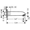 Излив на ванну Hansgrohe E / S 13414000