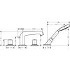 Смеситель для ванны Axor Bouroullec 19446000