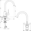 Кухонный смеситель Axor Uno 2 38830800 Сталь