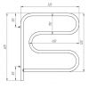 Полотенцесушитель Laris Змеевик 25 РС3 500x500 Э поворотный