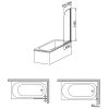 Шторка для ванны Aquaform Modern 1 170-06977 (Хром)