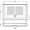 Душевой поддон Hatria Drop YOQC 120x70