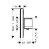 Термостат Hansgrohe Metris Ecostat E 15706000