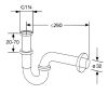 Сифон для умывальника Kludi Standard 102500500 трубчатый