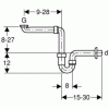 Сифон для умывальника Geberit 151.107.11.1  U-образный