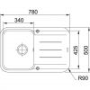 Кухонная мойка Franke Pebel PBG 611-78 114.0258.047 Оникс