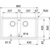 Кухонная мойка с двумя чашами Franke Basis BFG 620 114.0363.942 Ваниль