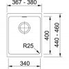 Кухонная мойка Franke Kubus KBG 110-34 125.0073.031 графит