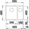 Кухонная мойка Blanco SUBLINE 340/160-U 513789 Алюметаллик