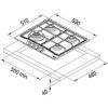 Варочная поверхность Franke FHCL 604 3G TC PW C 106.0271.786