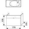 Тумба с умывальником Jika Tigo H4551750215001