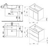 Тумба с умывальником Jika CUBE H4536021763021 Темный дуб