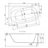 Ванна акрилова Cersanit Sicilia New 140x100 L з ніжками