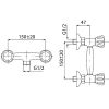 Смеситель с душем Ferro Standart BST77