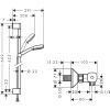 Душевой гарнитур Hansgrohe Crometta 100 Vario Combi 27030400