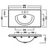 Умывальник Hatria Susan 95 Y0HI (950х500)