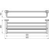 Полка Ravak Chrome CR 330 X07P194 с полотенцедержателем